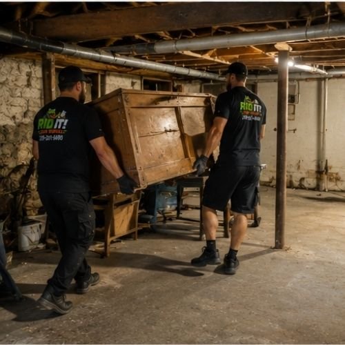 Moving boxes and household items
